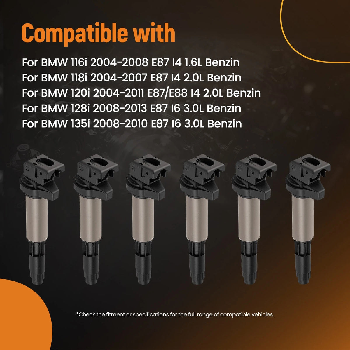 Ignition Coil Pack Set for BMW 325i E46 (2003–2006) 0OCJVW, UF522, C1477