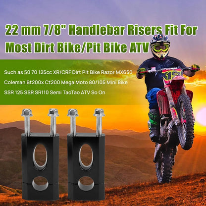 7/8" Handlebar Risers for Black (cs 0098 ba)