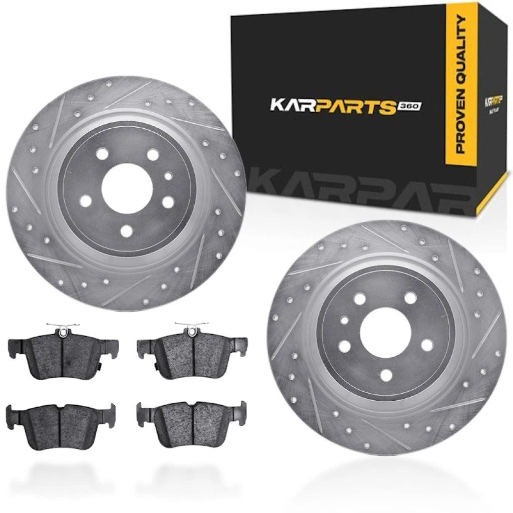 Rotor Set for Ford Escape (2017–2019) ALX-PAU-DF-7512-54220-CLA3, Drilled & Slotted