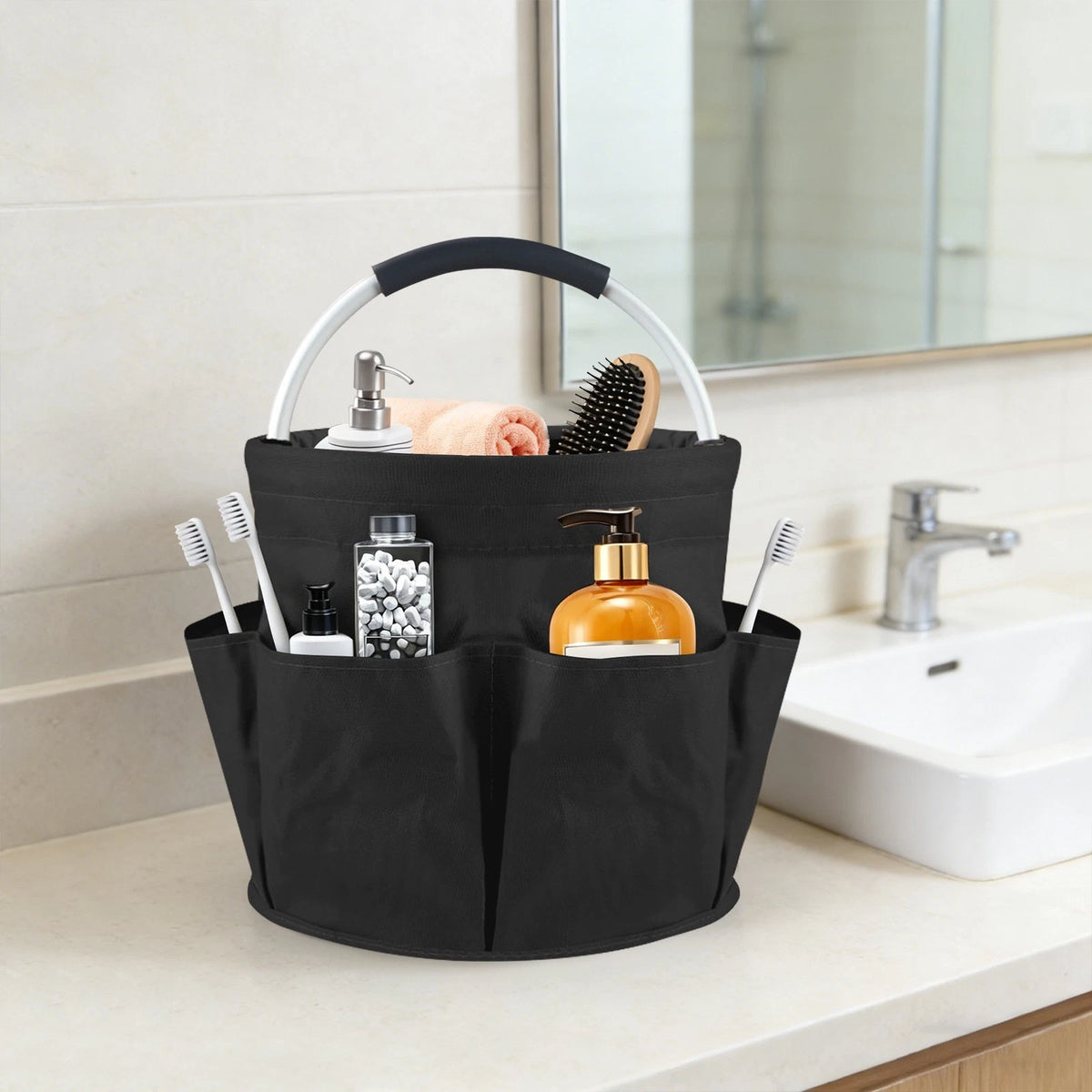 Foldable Cleaning Caddy for Portable Beach Basket (No Year Range)