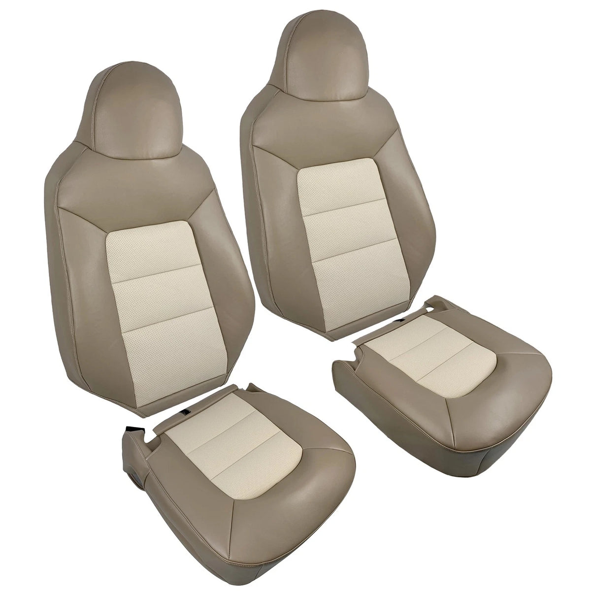 2X Leather Front Top & Bottom Seat Covers for Expedition (2003–2006) HL-CP-037