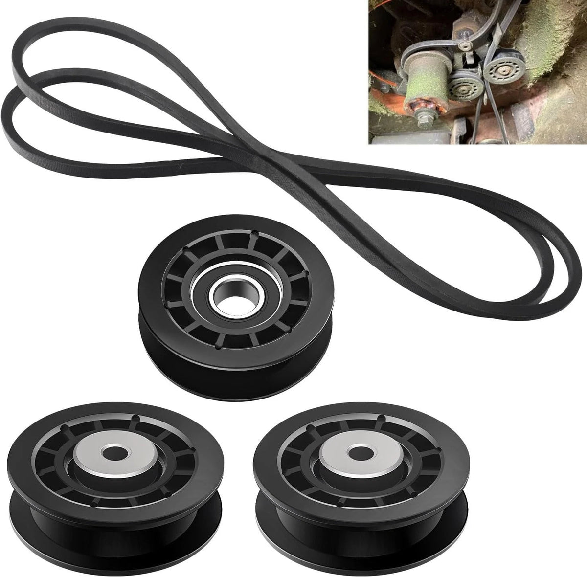 Replacement Belt & Pulleys Kit for Husqvarna Mowers