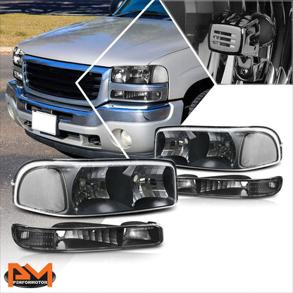 Bumper Headlight Clear Corner Lights for GMC Yukon/Sierra 1999-2007