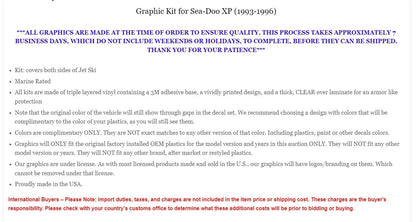 Graphics Kit Decal Sticker for Sea-Doo XP (1993–1996) CircuitBRKR Pink