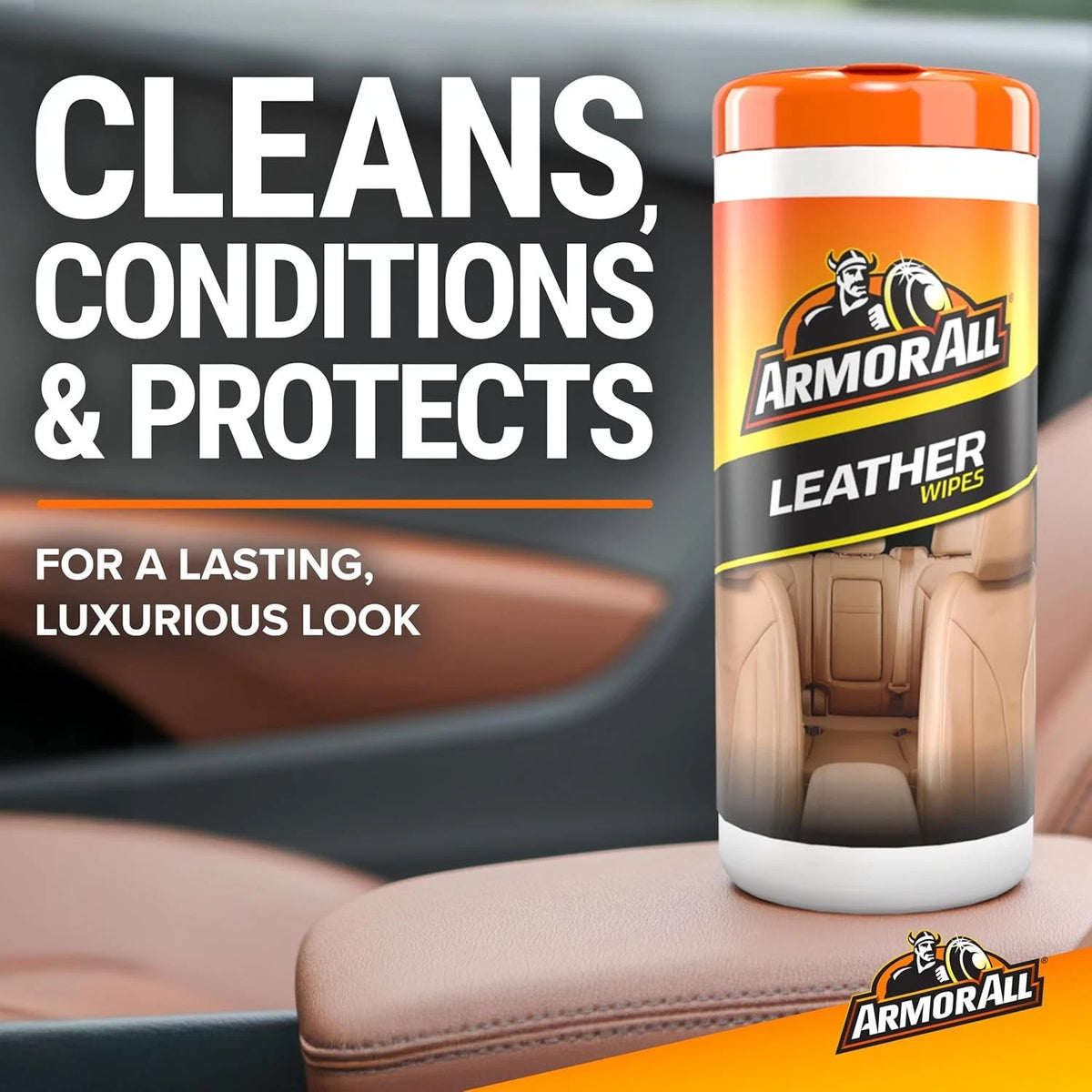 20 Count Armor All Interior Cleaner Leather Wipes for Car