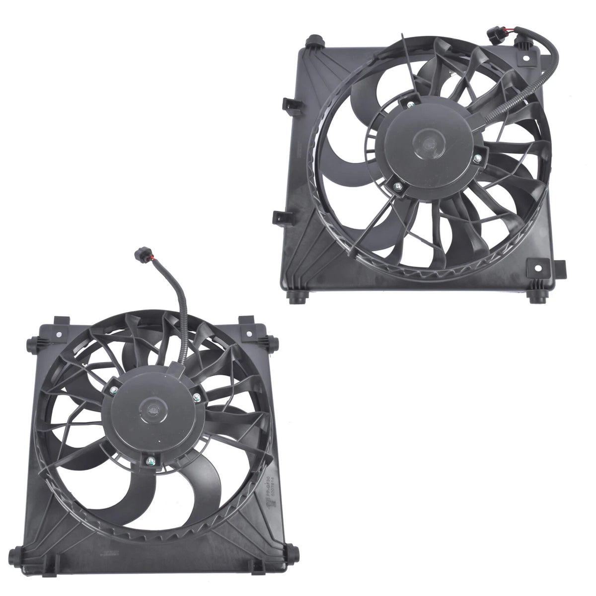 2X Engine Radiator Cooling Fan Assembly for Tesla Model S (2012–2020) - 6007614-00-D, 6008358-00-D, 6007352-00-F