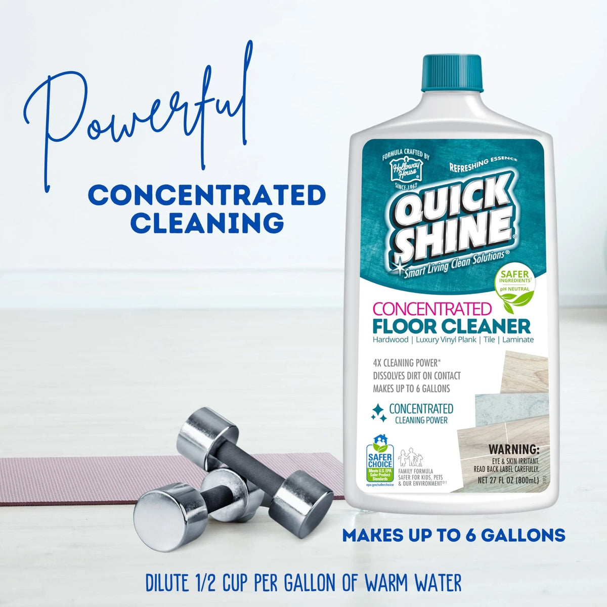 Quick Shine Multi Surface Floor Cleaner for Various Surfaces (Pack of 1)
