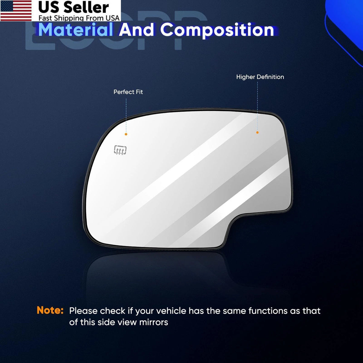 Driver Side Exterior Mirror for Chevy (2010–2020)