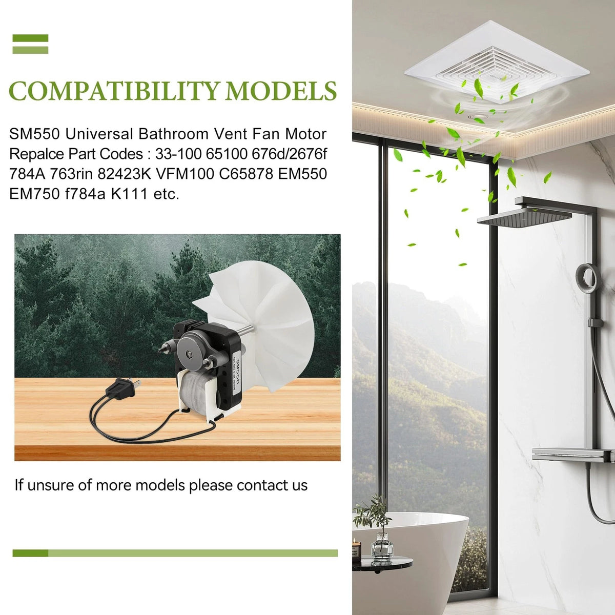 Universal Bathroom Fan Motor Replacement