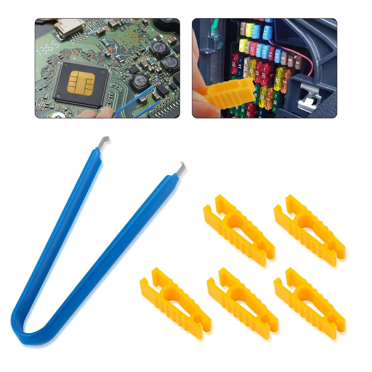 6PC Fuse Puller Tool Set for Car Truck Relay Extraction Pliers