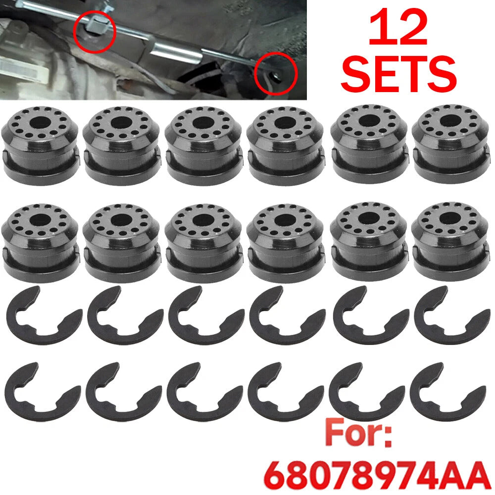 12X Transfer Case Shift Linkage Bushing Grommet for Dodge Ram 1500 2500 3500 (2002–2018) - 68078974AA, 68078975AA