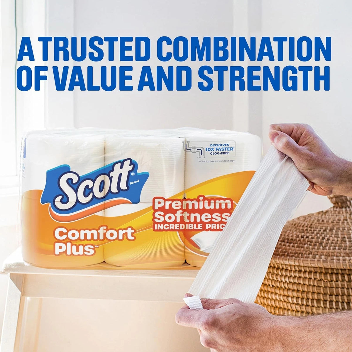 12 Double Roll Toilet Paper for Scott 47618