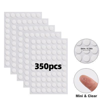 350pcs Clear Double-Sided Sticky Dots for Various Applications (No Specifics)