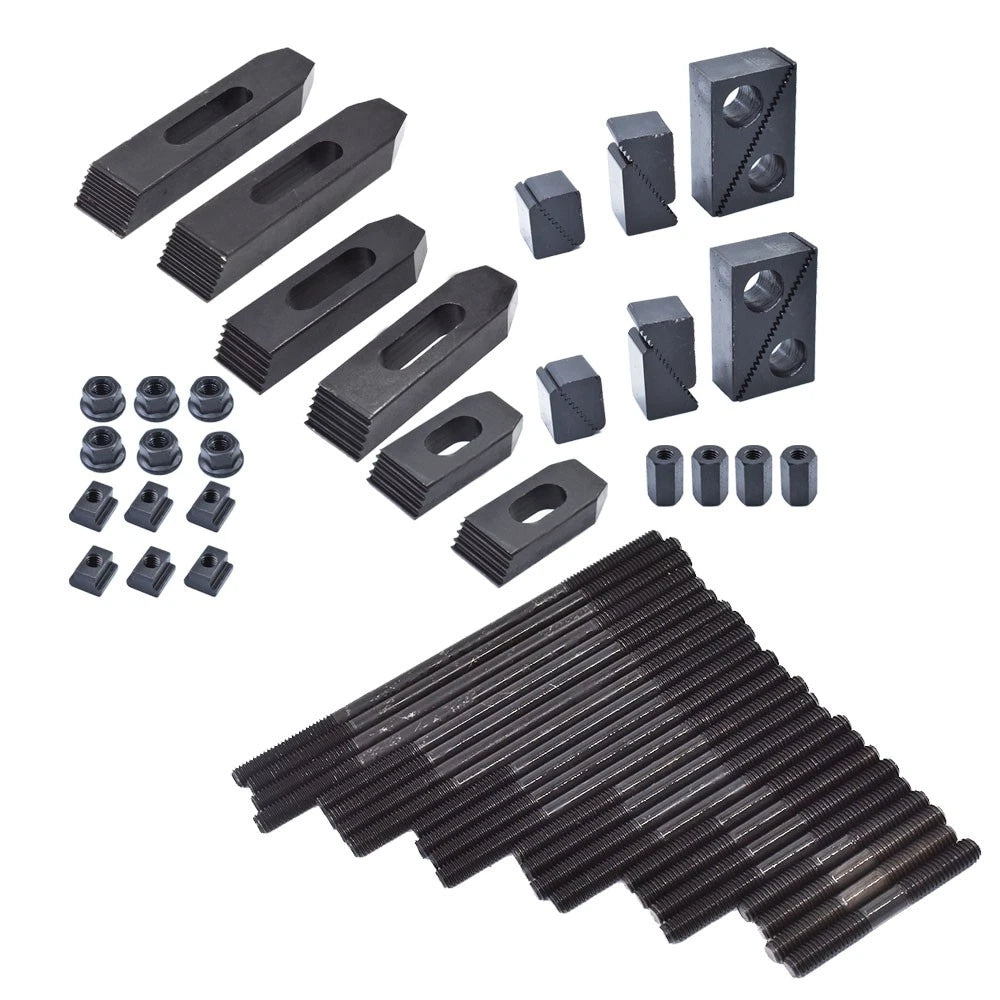 58 Pcs 1/2 T-Slot Clamping Kit for Mill Machinist (No Specific Years)