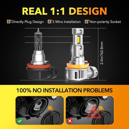LED Headlight Bulb H11 H8 for OXILAM (6500K)