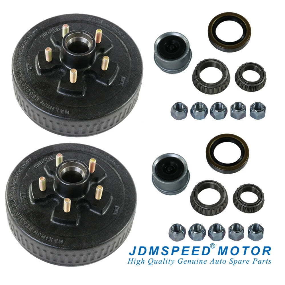 Complete Kit Electric Brake Hub Drums for Trailer 5 on 5" Axle (3500 lb) Z292-5-5102