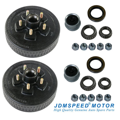 Complete Kit Electric Brake Hub Drums for Trailer 5 on 5" Axle (3500 lb) Z292-5-5102
