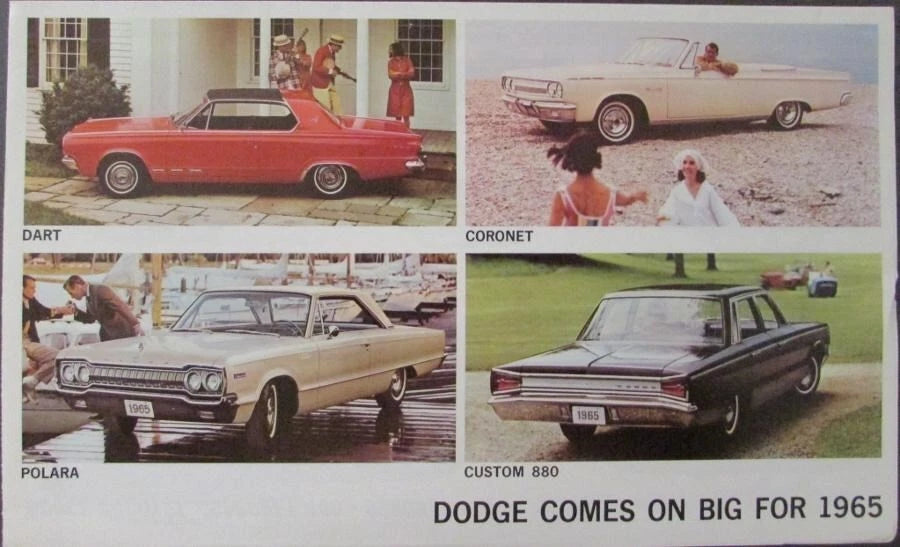 Sales Brochure for 1965 Dodge Car Full Line (Dart, Coronet, Polara, Monaco)