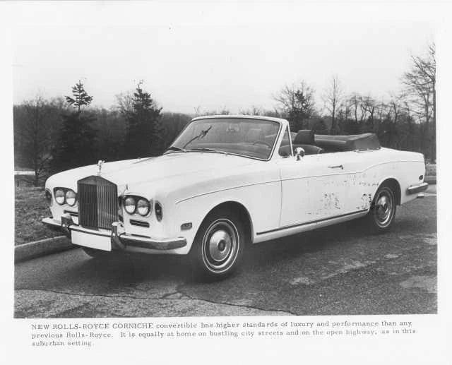 Factory Press Photo for Rolls Royce Corniche Convertible (1971)