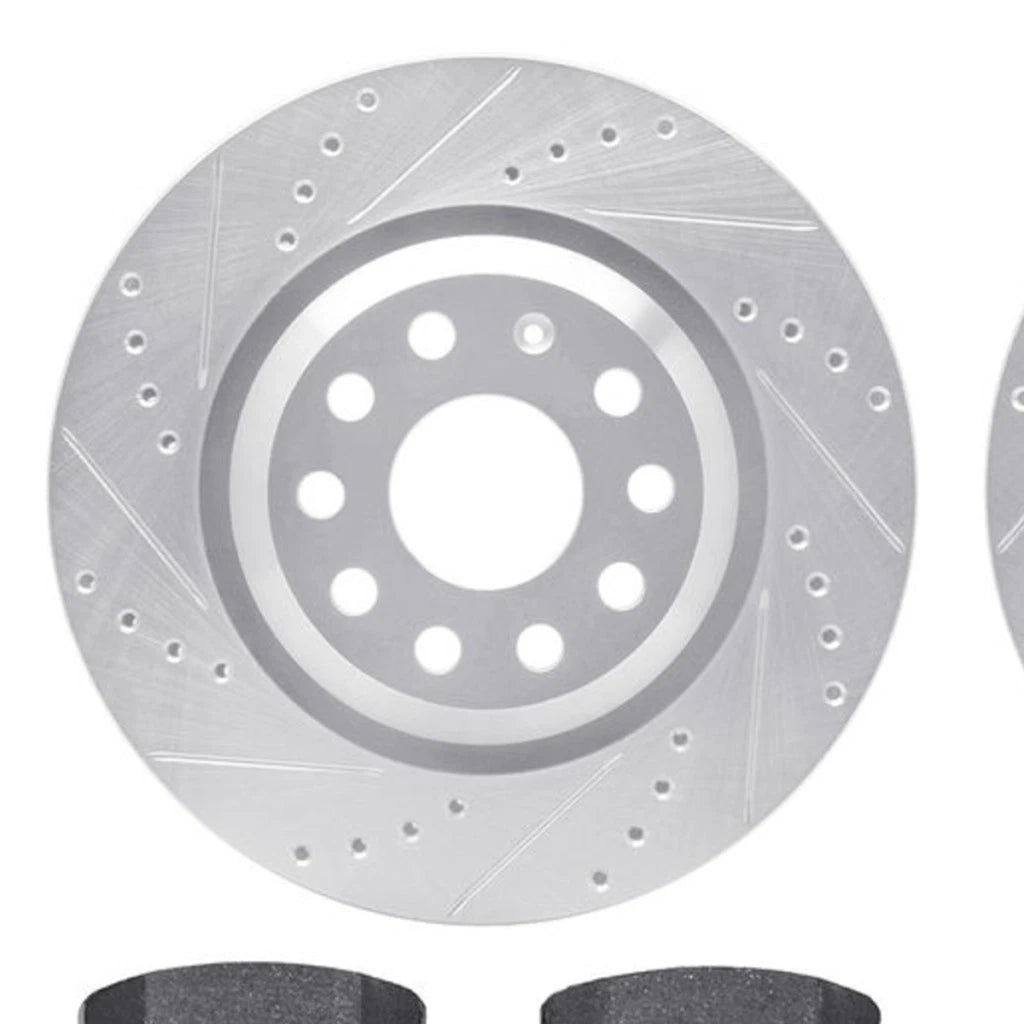 Rotor Set for Volkswagen CC (2014) - Drilled and Slotted, ALX-PAU-DF-7612-74035-CLA5