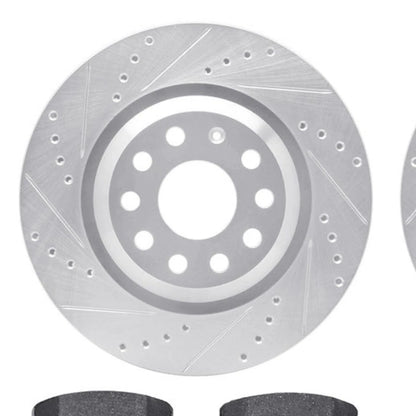 Rotor Set for Volkswagen CC (2014) - Drilled and Slotted, ALX-PAU-DF-7612-74035-CLA5