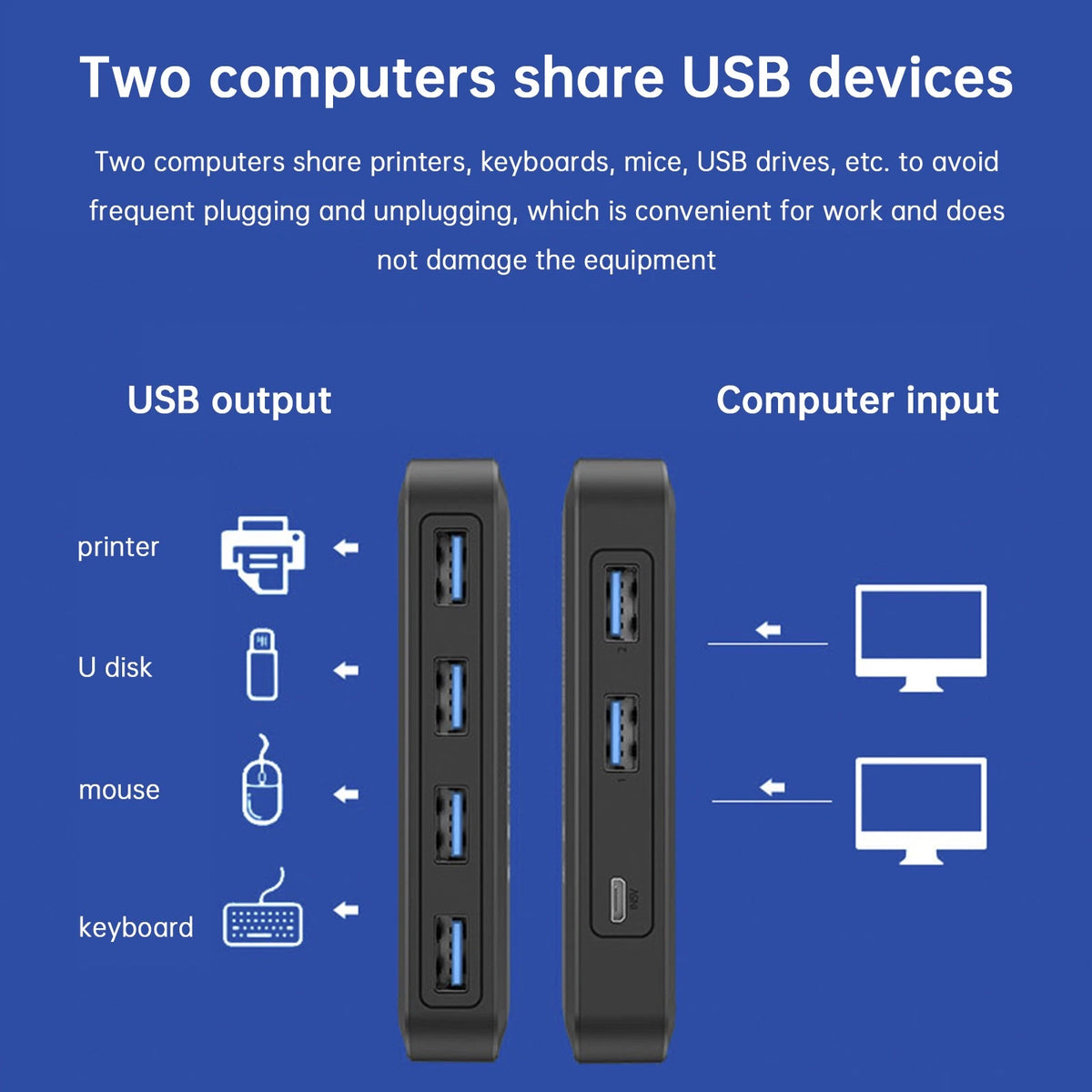 USB3.0 Switcher for Dual Computers (E201-B091)