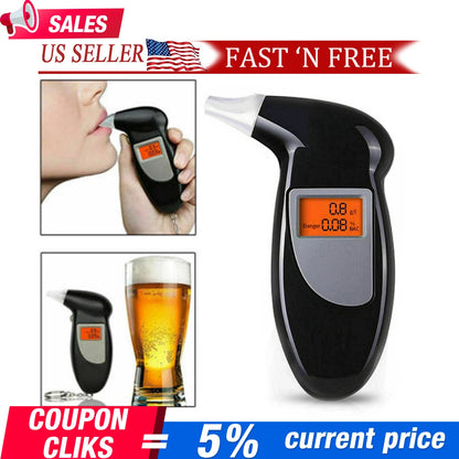 Digital LCD Police Breathalyzer Test Alcohol Analyzer
