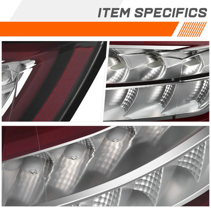 LED Chrome Outer Taillight Stop Brake Lamp Right Side for Ford Edge 2015-2018