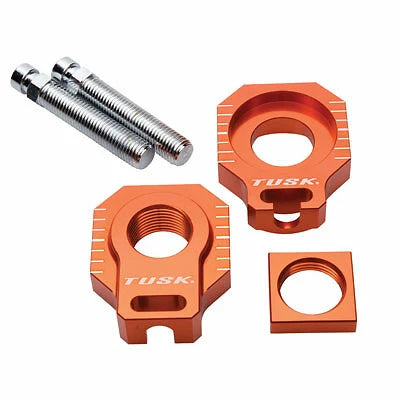 2X Tusk Racing Axle Block for KTM 250 SX-F (2005–2012) RAB18-Orange