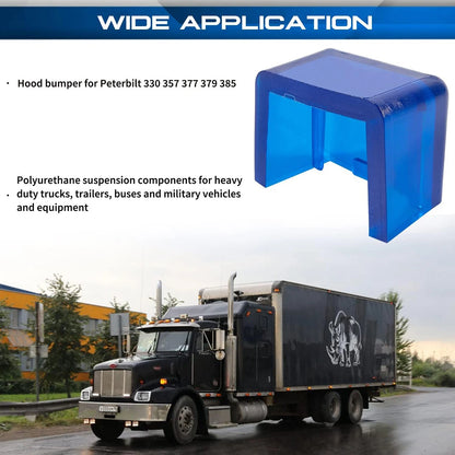 2Pcs Polyurethane Hood Bumpers for Peterbilt 330, 357, 377, 379, 385 (13-03510, 30.4005)