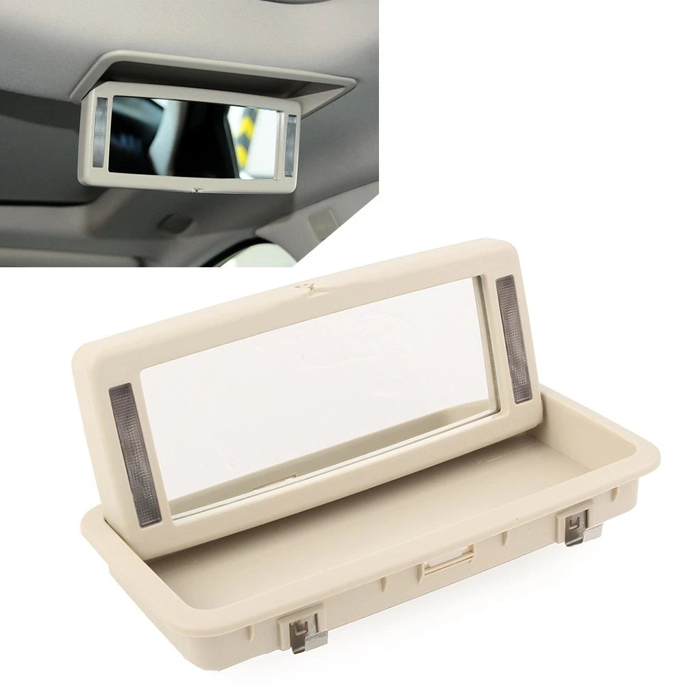 Rear Row Vanity Mirror with Lights for Jaguar XJ (2010–2019) Creamy White