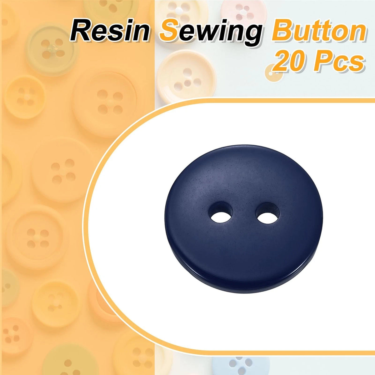 20pcs Resin Sewing Buttons for (12.5mm, Midnight Blue)