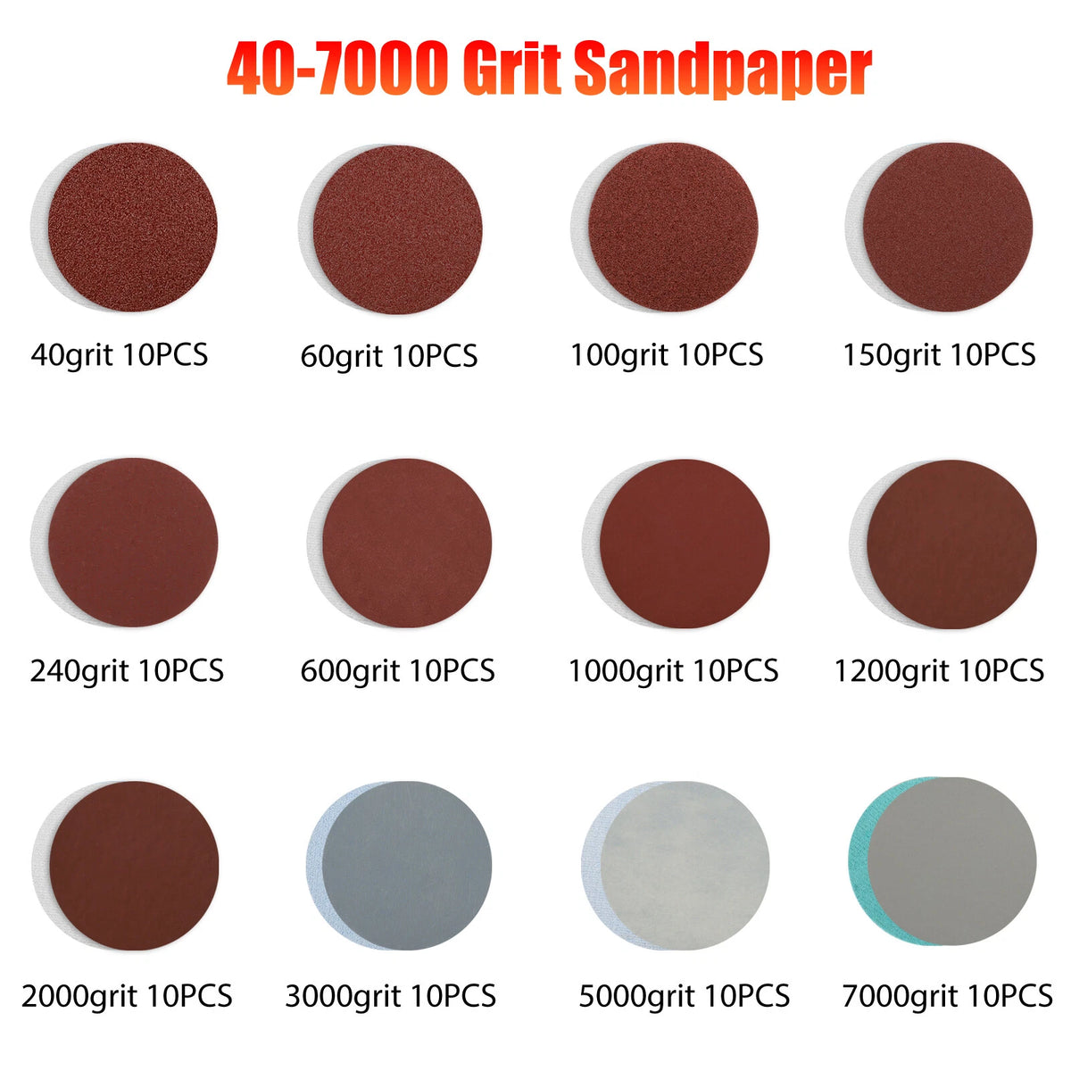 132Pcs Sanding Discs Foam Buffing Polishing Pad Kit for Universal Use