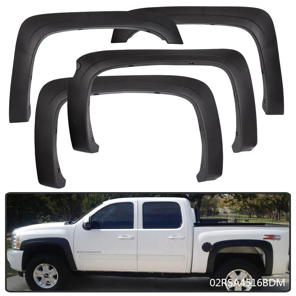 Set of 4 Fender Flares for Chevy Silverado 1500 (2007–2013) 02RSA4516BDM