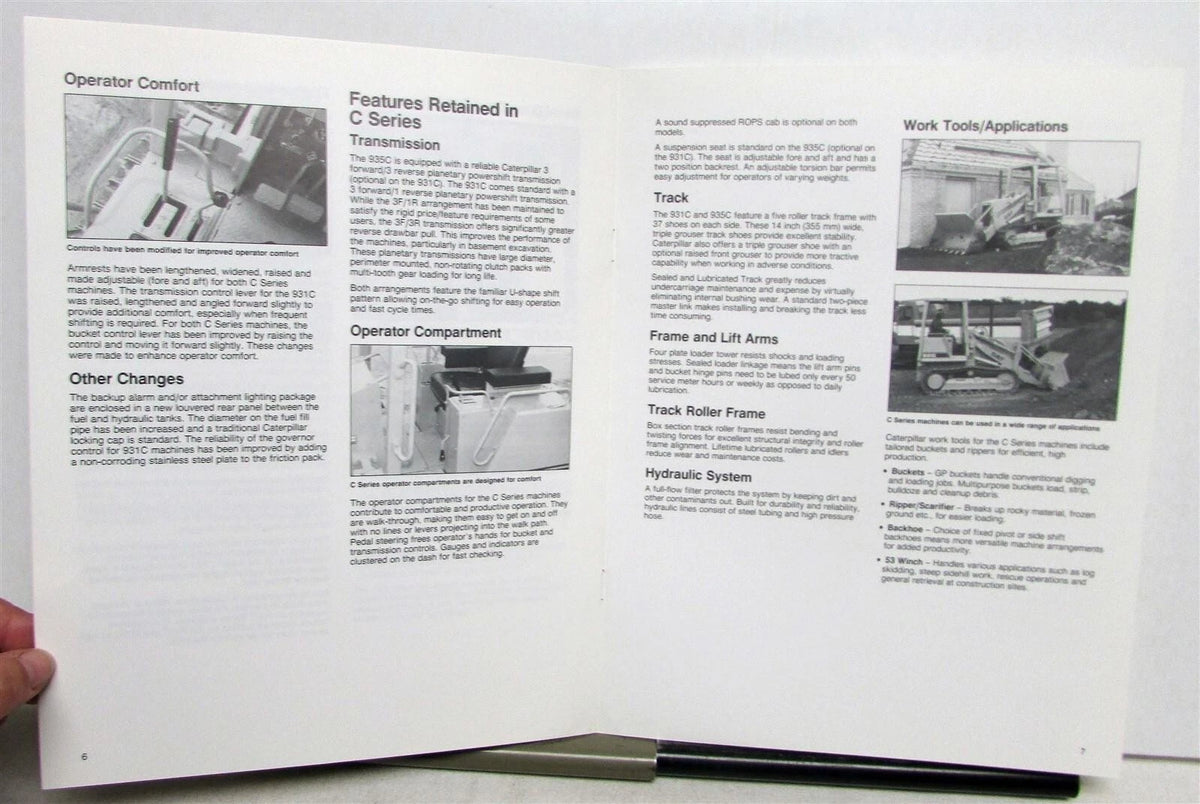 Caterpillar C Series Track Type Loaders Construction Specs Bulletin