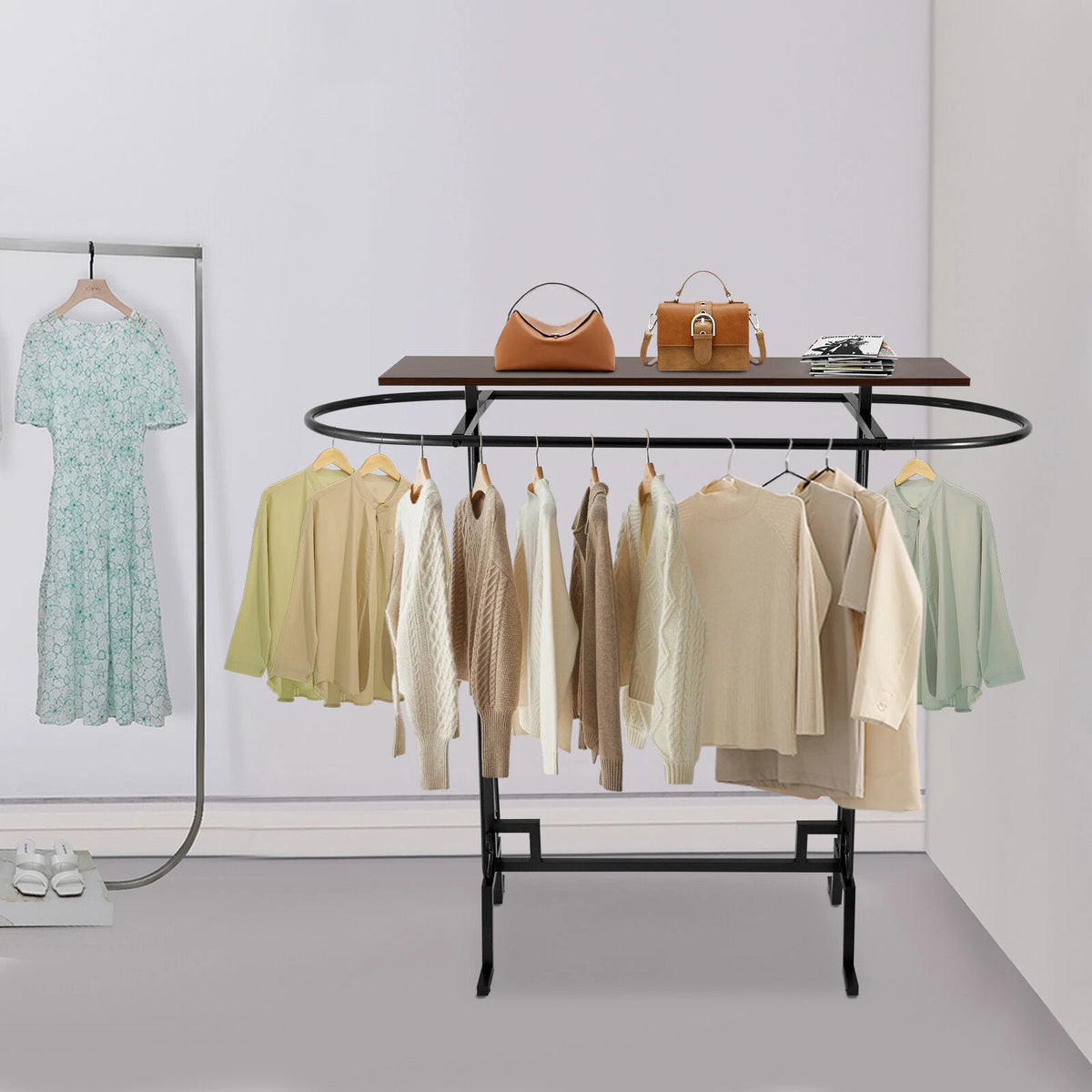 Clothing Display Stand for Commercial Use (Black)