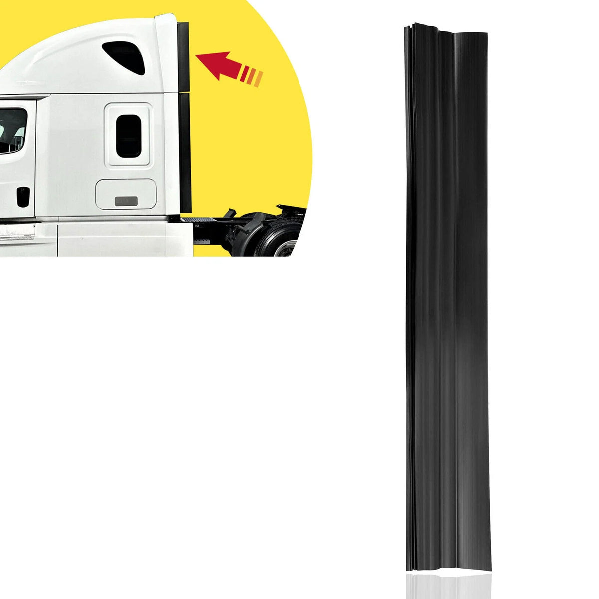 Upper Sleeper Cab Fairing Extension for Freightliner Cascadia (2008–2020) Driver Side