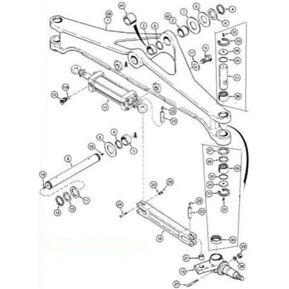 King Pin Kit for Case Backhoe 480C 480D 480E 580C 580D 580E