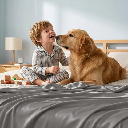 Double Cooling Blanket for Twin Size Hot Sleepers (60"x80") - Charcoal Grey