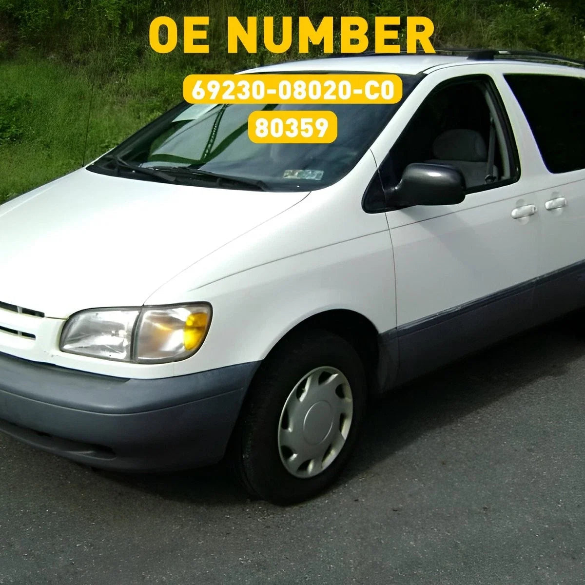 White H Sliding Door Handle for 1998-2003 Toyota Sienna