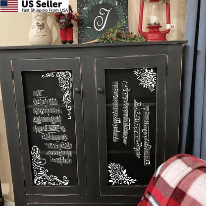 8 Pieces Reusable Stencils for Crafts - Branches & Musical Notes