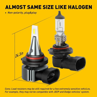 2X LED Fog Light Bulbs 9145 H10 for Various Models (9140, 9045, 9155, 9040)