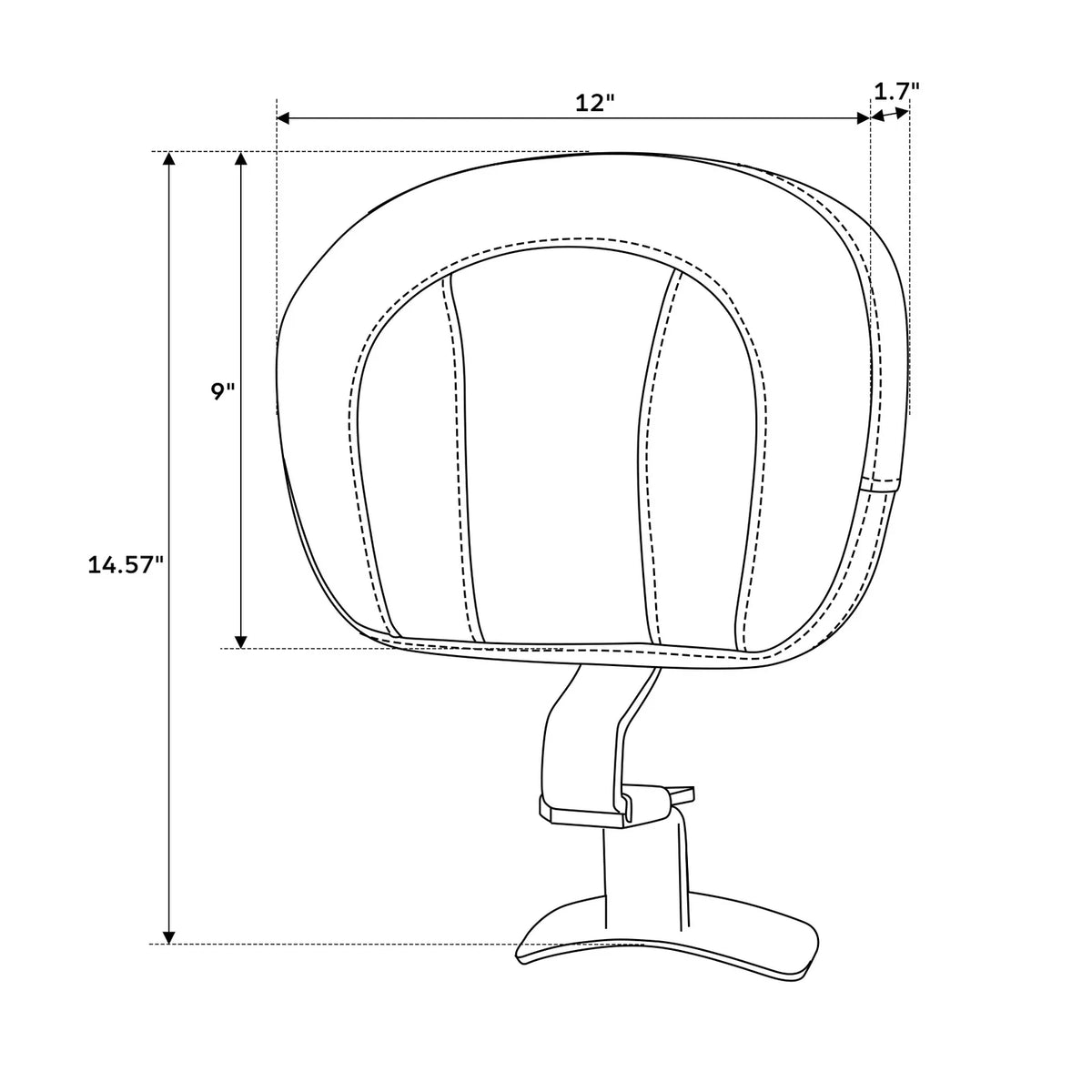 Driver Backrest Pad for Harley Touring Electra Road Glide (2009–2023)