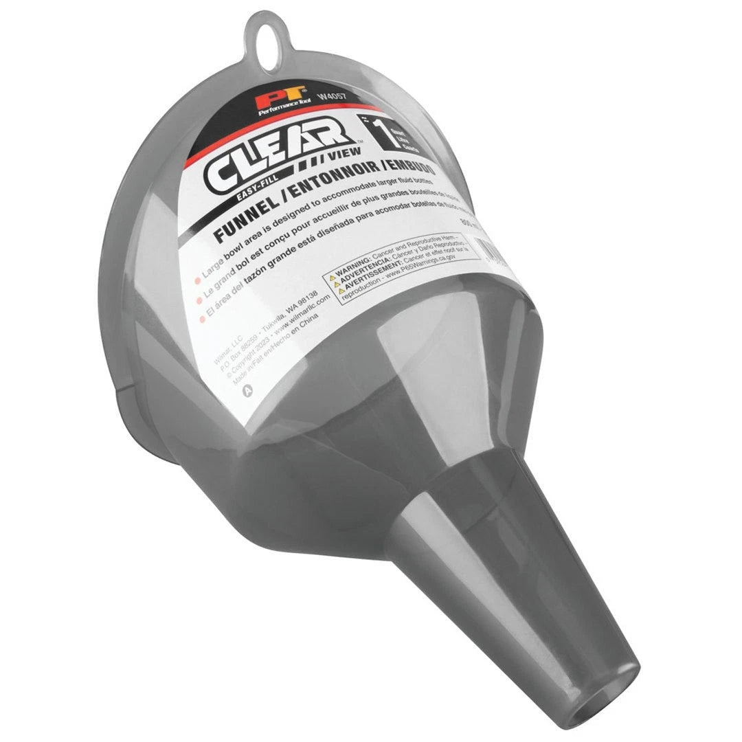 1 Quart Clear View Easy-Fill Funnel for Performance Tool W4057