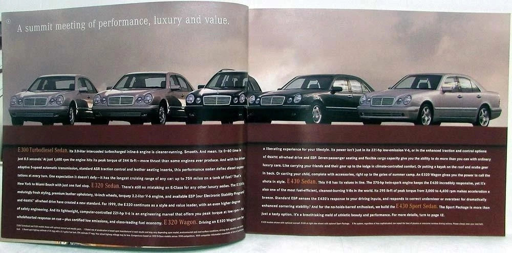 Mercedes-Benz E-Class Sales Brochure (1999)