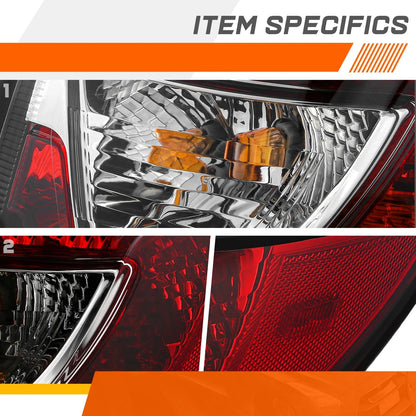 Chrome Red Right Outer Tail Light Brake for 2013-2017 Chevy Traverse