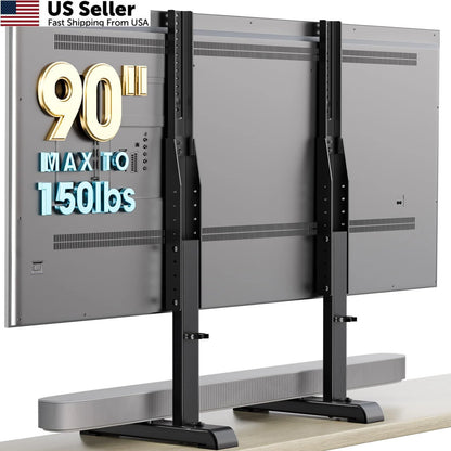 Height Adjustable Table Top TV Stand for Universal Use (37''-86'')