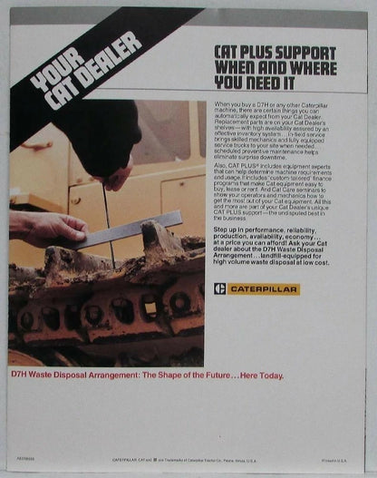 Caterpillar D7H Waste Disposal Sales Folder (1986–1996)