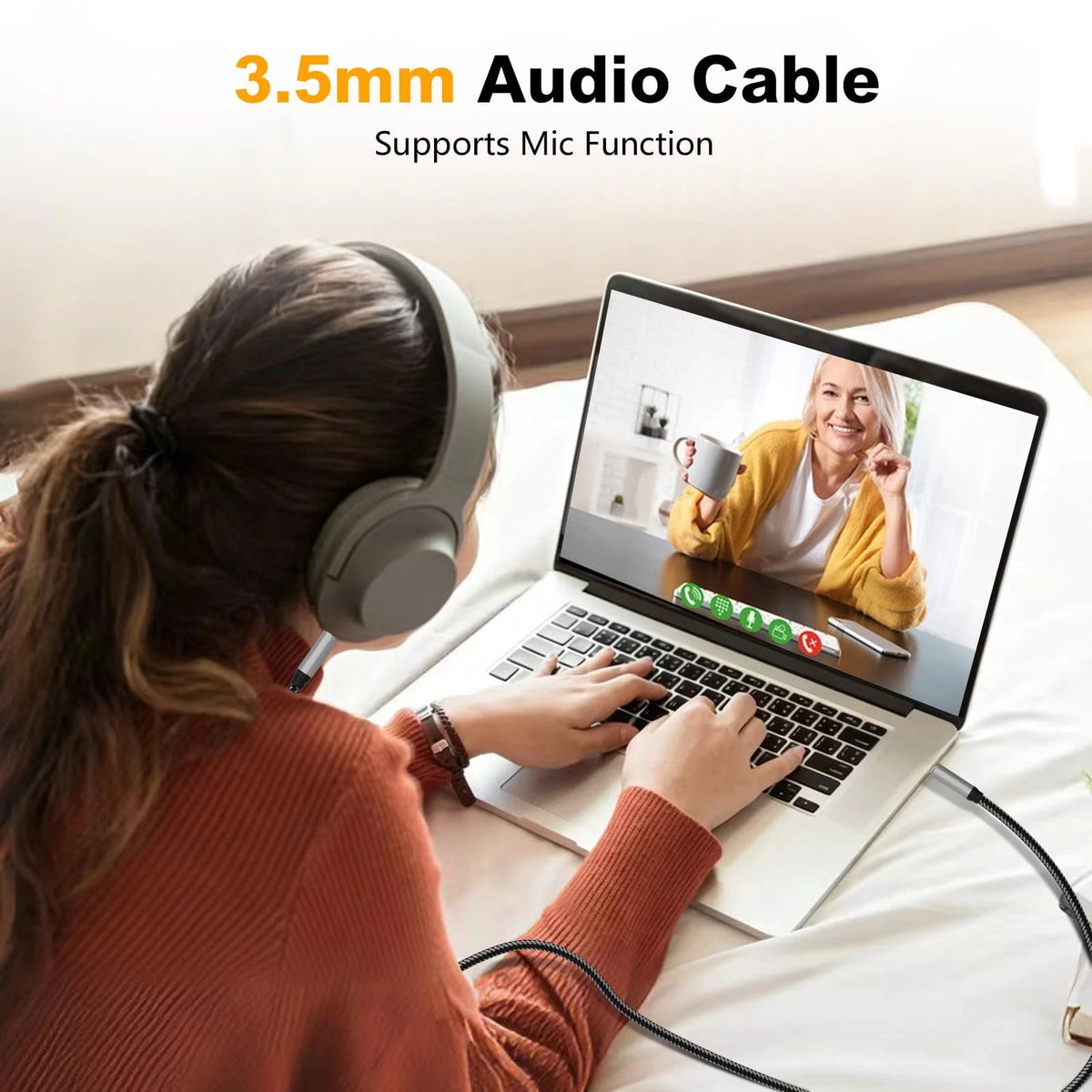 12ft 3.5mm Audio Cable for Phone (No Specific Years)