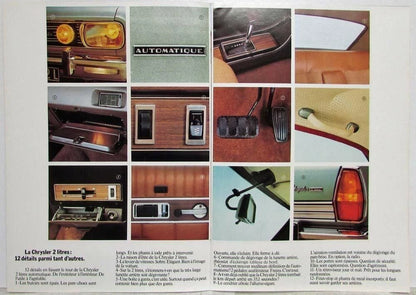 Sales Brochure for Chrysler 2 Litres Automatique (1972) - French Text